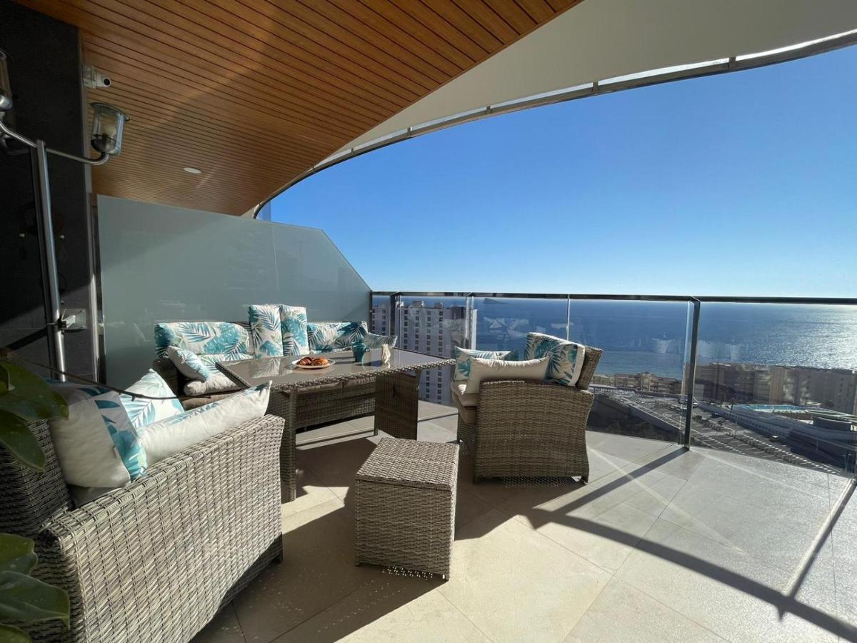 Sunset Waves Benidorm Julieta Vistas Al Mar Premium 200 Mt2 Con Jacuzzi En Terraza Leilighet Eksteriør bilde