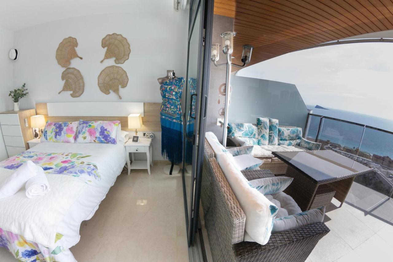 Sunset Waves Benidorm Julieta Vistas Al Mar Premium 200 Mt2 Con Jacuzzi En Terraza Leilighet Eksteriør bilde