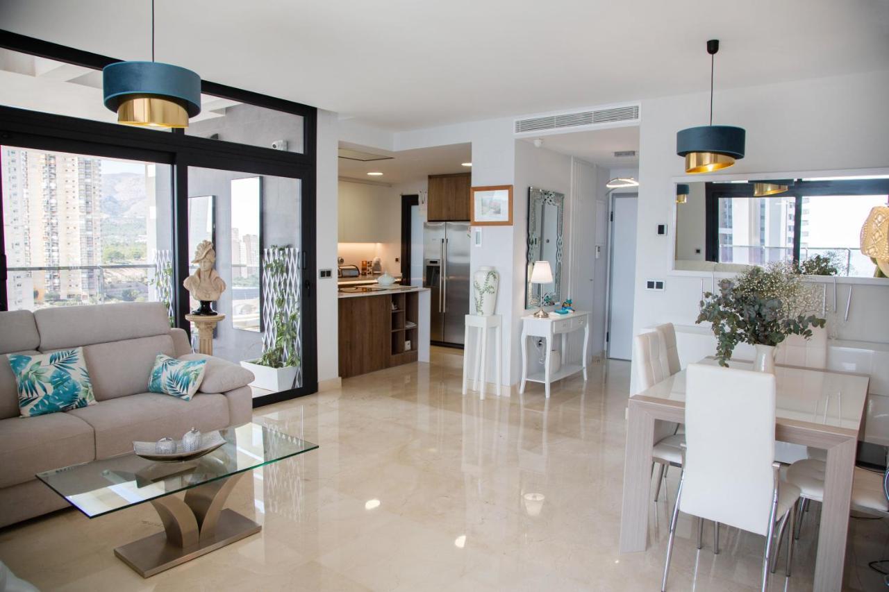 Sunset Waves Benidorm Julieta Vistas Al Mar Premium 200 Mt2 Con Jacuzzi En Terraza Leilighet Eksteriør bilde